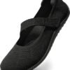 Comfortable Adjustable Mary Jane Flats with Wide Toe Box