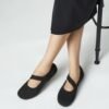 Comfortable Adjustable Mary Jane Flats with Wide Toe Box