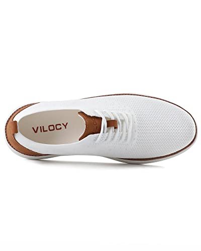 VILOCY Men's Breathable Casual Dress Sneakers – Comfort & Style